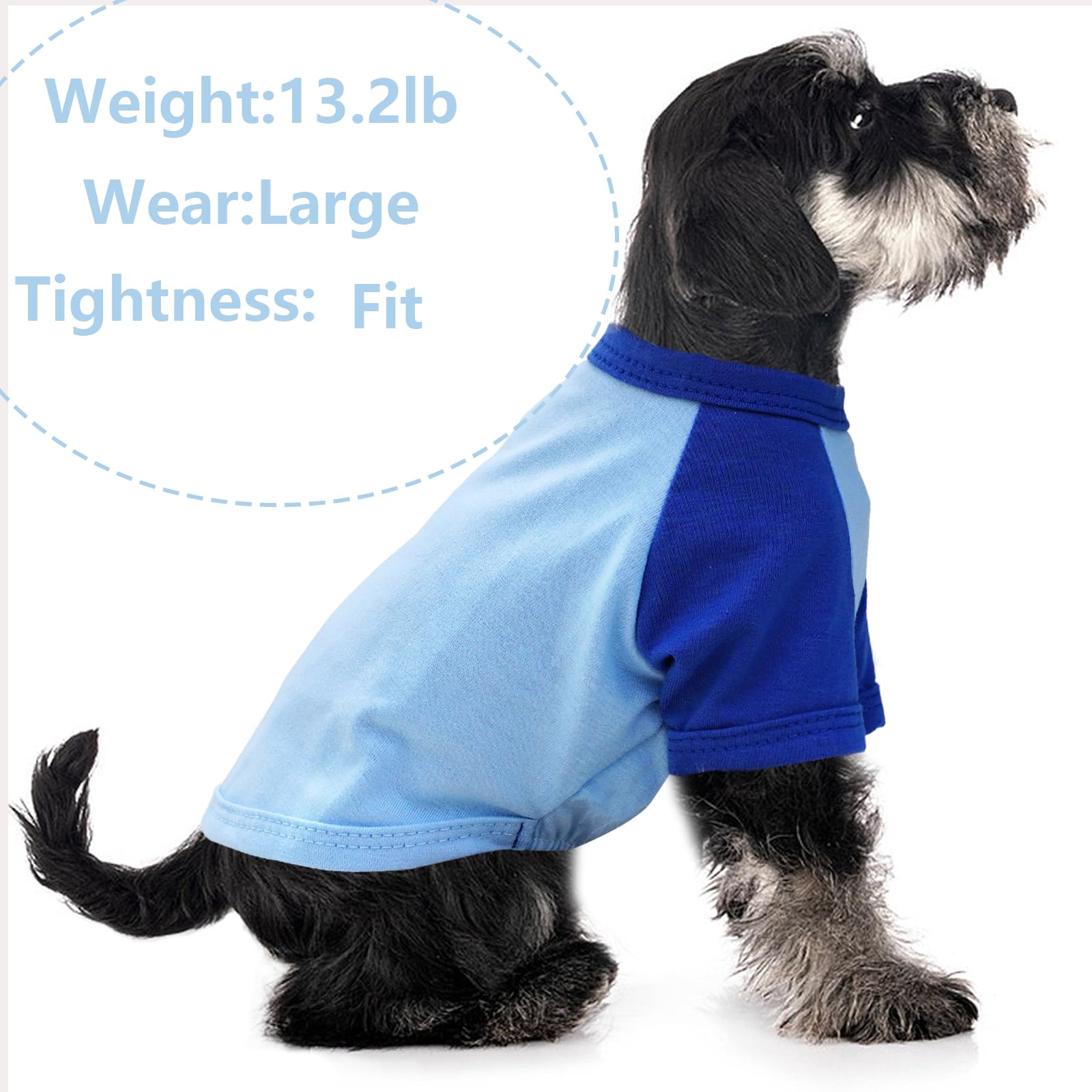 2 Pack Puppy Clothes For Small Dogs Summer Dog Shirt Soft Stretchy Dog Clothes For Medium Dog T-Shirts Lightweight Dogs Pet Cat